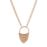 1870's Victorian 14k Gold Padlock Necklace