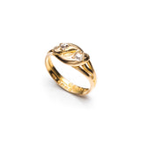 1890's Double Snake Ring with Diamonds