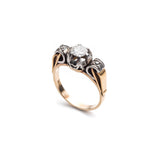 1940's Unique Scrolled Shoulders Engagement Ring