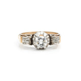 1940's Unique Scrolled Shoulders Engagement Ring