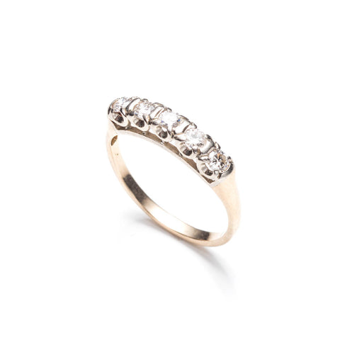 1960's Five Diamond Wedding Band