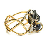 Phoenix Asymmetrical Vine Hinged Bracelet