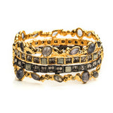 Dark Phoenix Large Stacked Rocky Hinged Bracelet