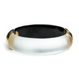 Large Gold End Cap Hinged Bracelet