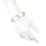 Large Gold End Cap Hinged Bracelet