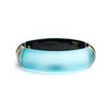 Large Gold End Cap Hinged Bracelet