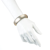 Large Gold End Cap Hinged Bracelet