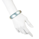 Large Gold End Cap Hinged Bracelet