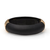 Large Gold End Cap Hinged Bracelet