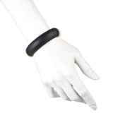 Large Gold End Cap Hinged Bracelet