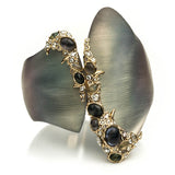Imperial Crystal Lace Asymmetrical Hinged Bracelet