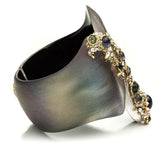 Imperial Crystal Lace Asymmetrical Hinged Bracelet