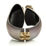 Imperial Crystal Lace Asymmetrical Hinged Bracelet