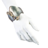 Imperial Crystal Lace Asymmetrical Hinged Bracelet