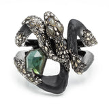 Imperial Noir Large Snake Hinged Bracelet