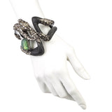 Imperial Noir Large Snake Hinged Bracelet