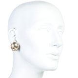 Imperial Crystal Lace Button Clip Earring