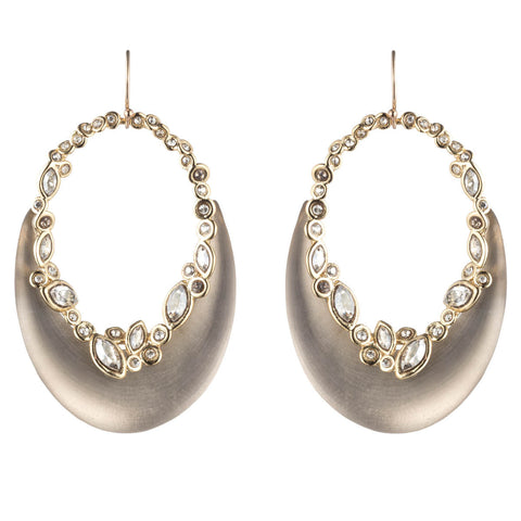 Imperial Crystal Lace Crescent Earring
