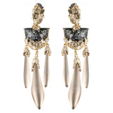 Imperial Crystal Lace Chandelier Clip Earring