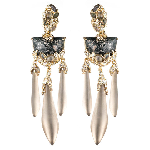 Imperial Crystal Lace Chandelier Clip Earring