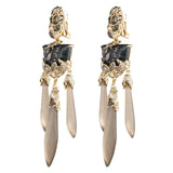 Imperial Crystal Lace Chandelier Clip Earring