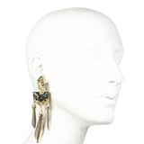 Imperial Crystal Lace Chandelier Clip Earring