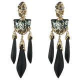 Imperial Crystal Lace Chandelier Clip Earring