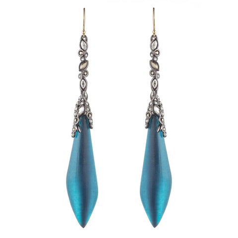 Imperial Noir Crystal Lace Tear Earring