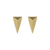 Gold Pyramid Stud Earring