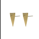 Gold Pyramid Stud Earring
