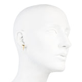 Gold Pyramid Stud Earring