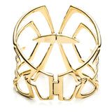 Kinetic Gold Encrusted Mirrored Hinged Bracelet