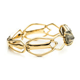 Kinetic Gold Bypass Hinged Bracelet