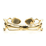 Kinetic Gold Bypass Hinged Bracelet