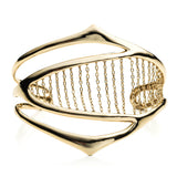 Kinetic Gold Chain Ribbed Cuff