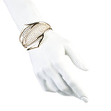 Kinetic Gold Chain Ribbed Cuff