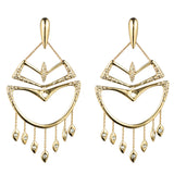 Kinetic Gold Encrusted Chandelier Earring