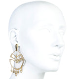 Kinetic Gold Encrusted Chandelier Earring