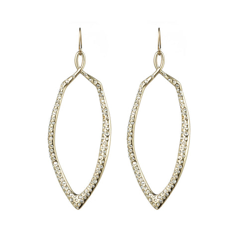 Kinetic Gold Encrusted Tear Earring