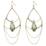 Kinetic Gold Draping Chain Earring