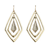 Kinetic Gold Orbitting Tear Earring