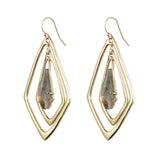 Kinetic Gold Orbitting Tear Earring