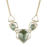 Kinetic Gold Diamond Link Bib Necklace