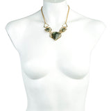 Kinetic Gold Diamond Link Bib Necklace