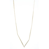 Kinetic Gold Asymmetrical Spear Station Necklace
