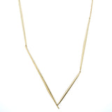 Kinetic Gold Asymmetrical Spear Station Necklace