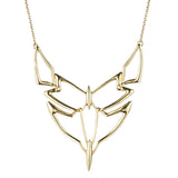 Kinetic Gold Geometric Linked Bib Necklace