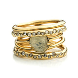 Kinetic Gold Rotating Stack Ring
