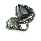 Kinetic Ruthenium Stacked Cocktail Ring